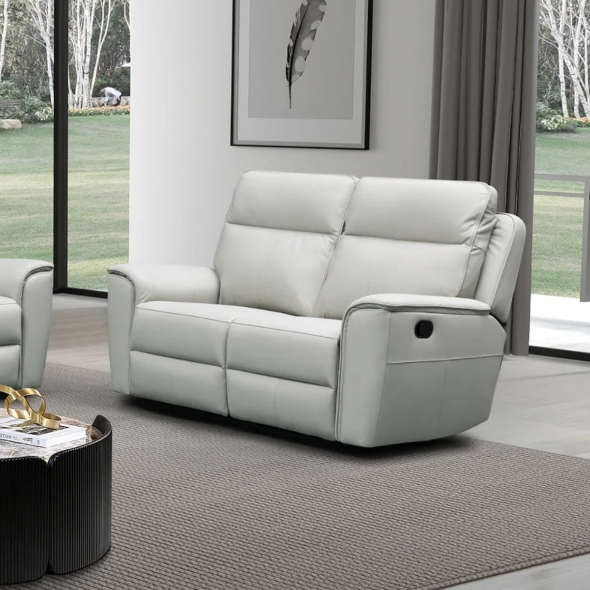 Klaussner Verenzo Top Grain Leather Manual Reclining Loveseat