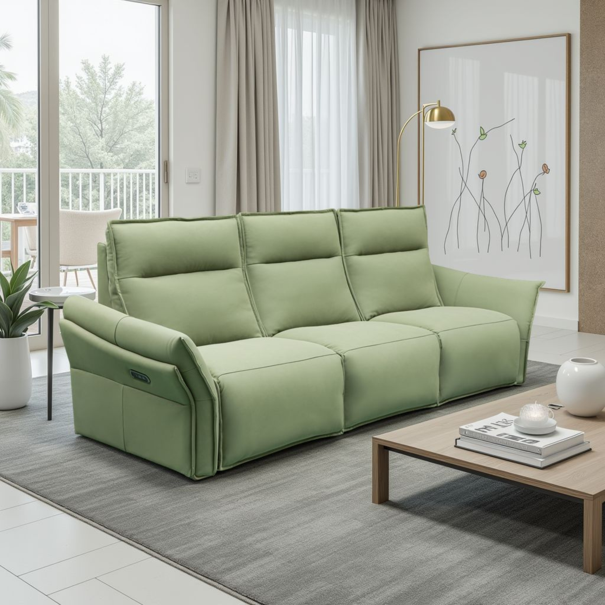 Klaussner Vittoria 3-Seater Leather Power Reclining Sofa-Comfort Furniture