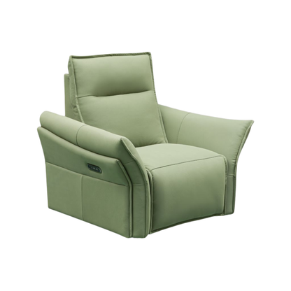 Klaussner Vittoria Power Reclining Green Leather Chair