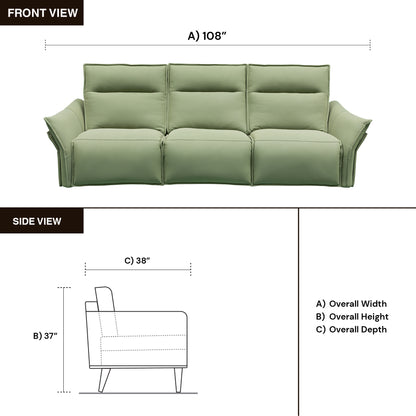 Klaussner Vittoria 3-Seater Leather Power Reclining Sofa