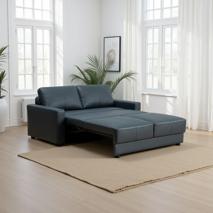 Klaussner Wigan Leather & Fabric GlideLift Convertible Sleeper Sofa-ComfortDesign