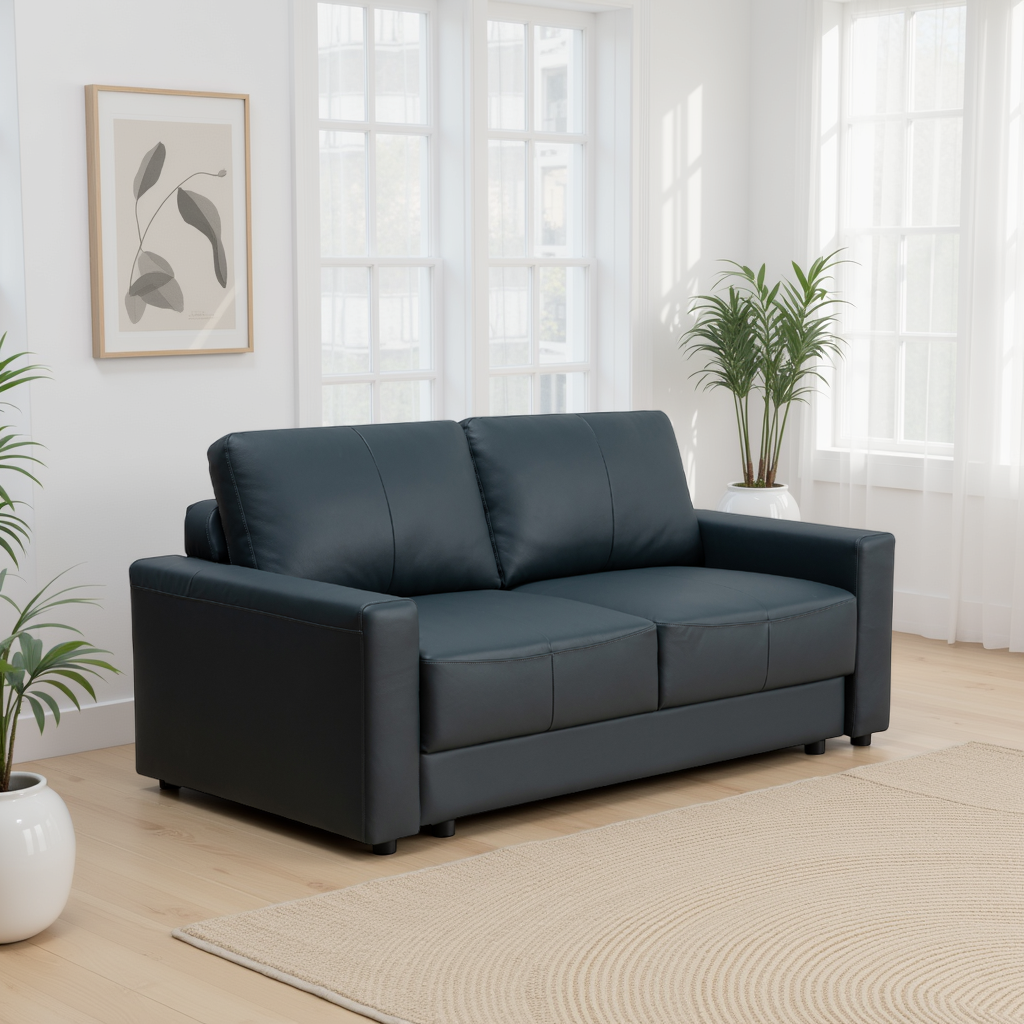 Klaussner Wigan Leather & Fabric GlideLift Convertible Sleeper Sofa-ComfortDesign
