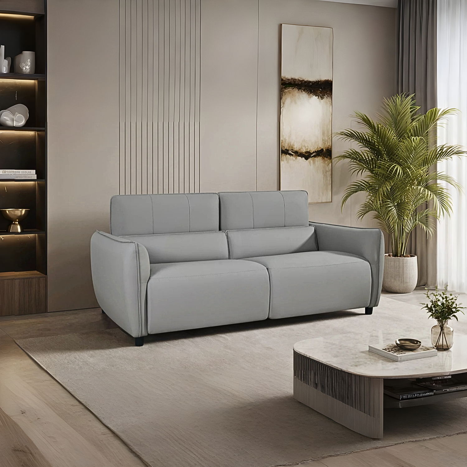Klaussner Zeno Queen Sleeper Sofa with Foam Mattress-Comfort Design