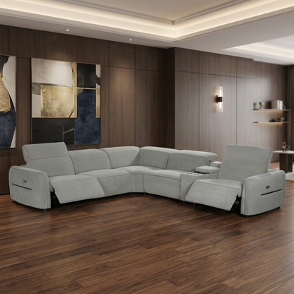 Klaussner Zentis Power Reclining Modular Sectional Sofa