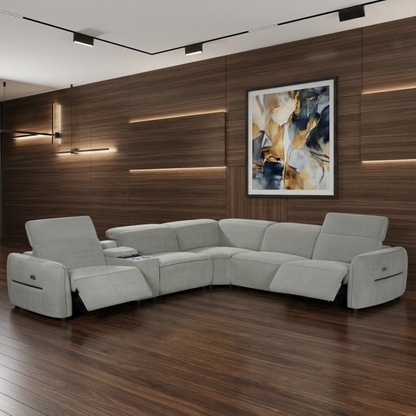 Klaussner Zentis Power Reclining Modular Sectional Sofa