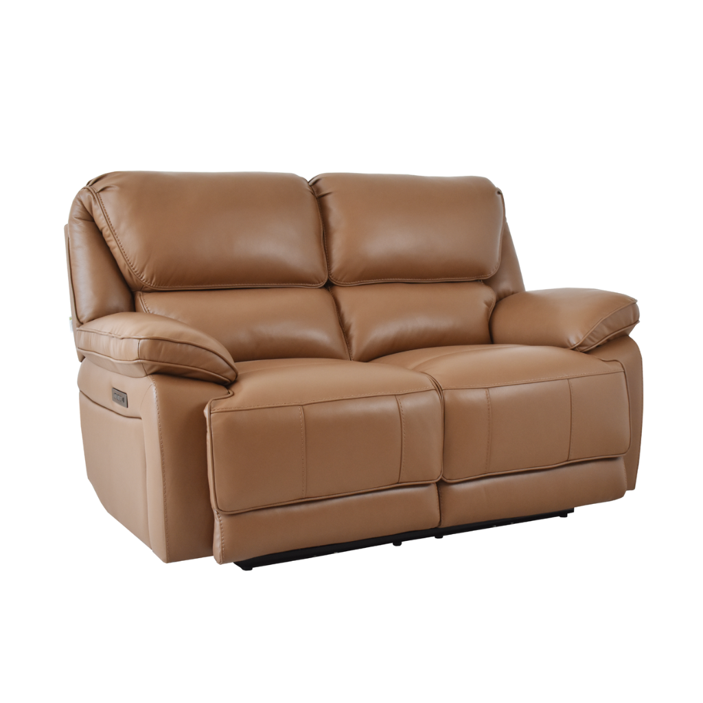 Klaussner Novera Leather Power Reclining Loveseat with USB-C