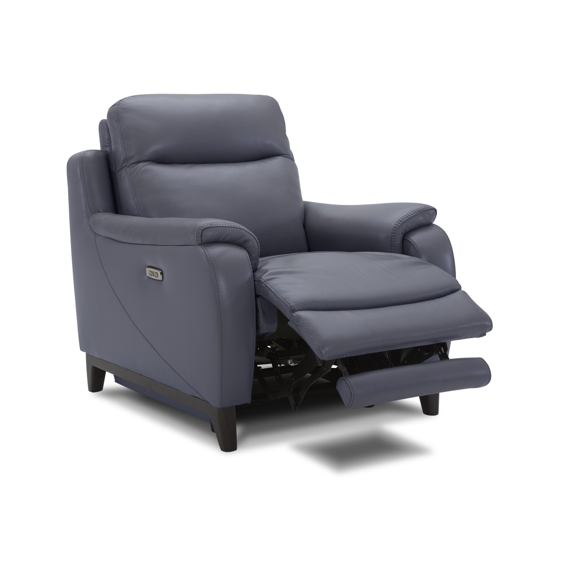 Lazaro Leather Power Recliner Chair | Extended Footrest | Gio Italia- Comfort Furniture