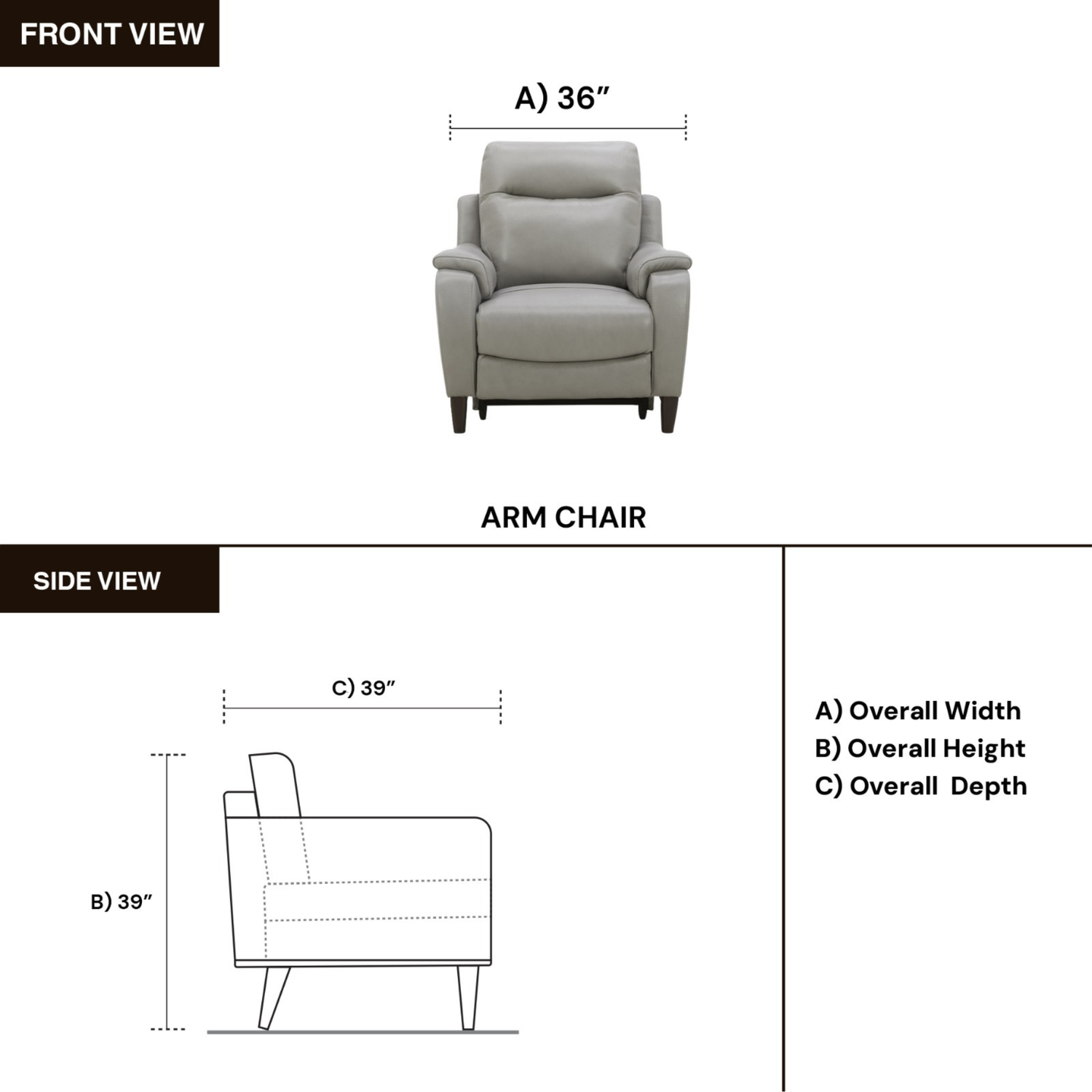 Lazaro Leather Power Recliner Chair | Extended Footrest | Gio Italia- Comfort Furniture