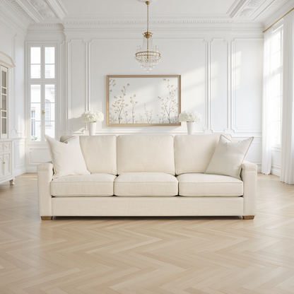 Universal Leah 3 Fabric Seater Sofa in Beige Color