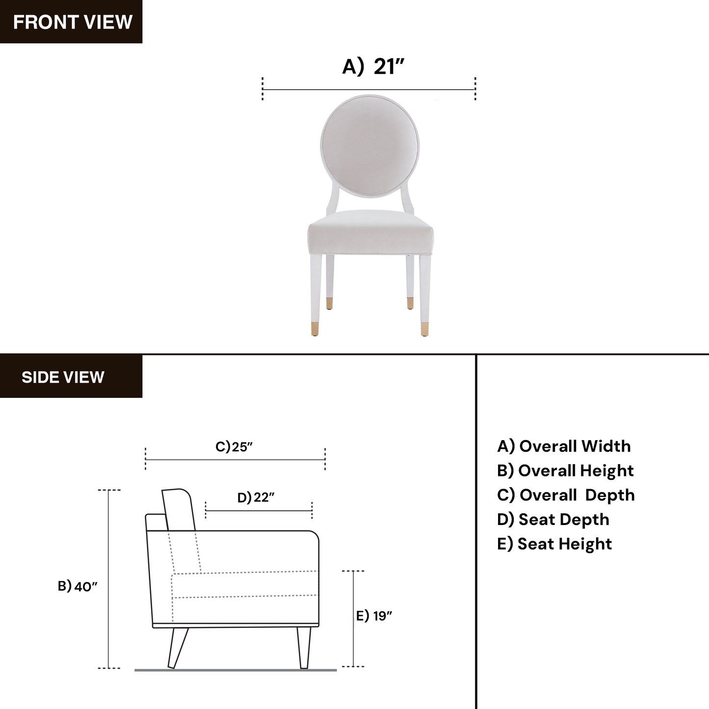 Universal Love Joy Bliss Oval Side Chair