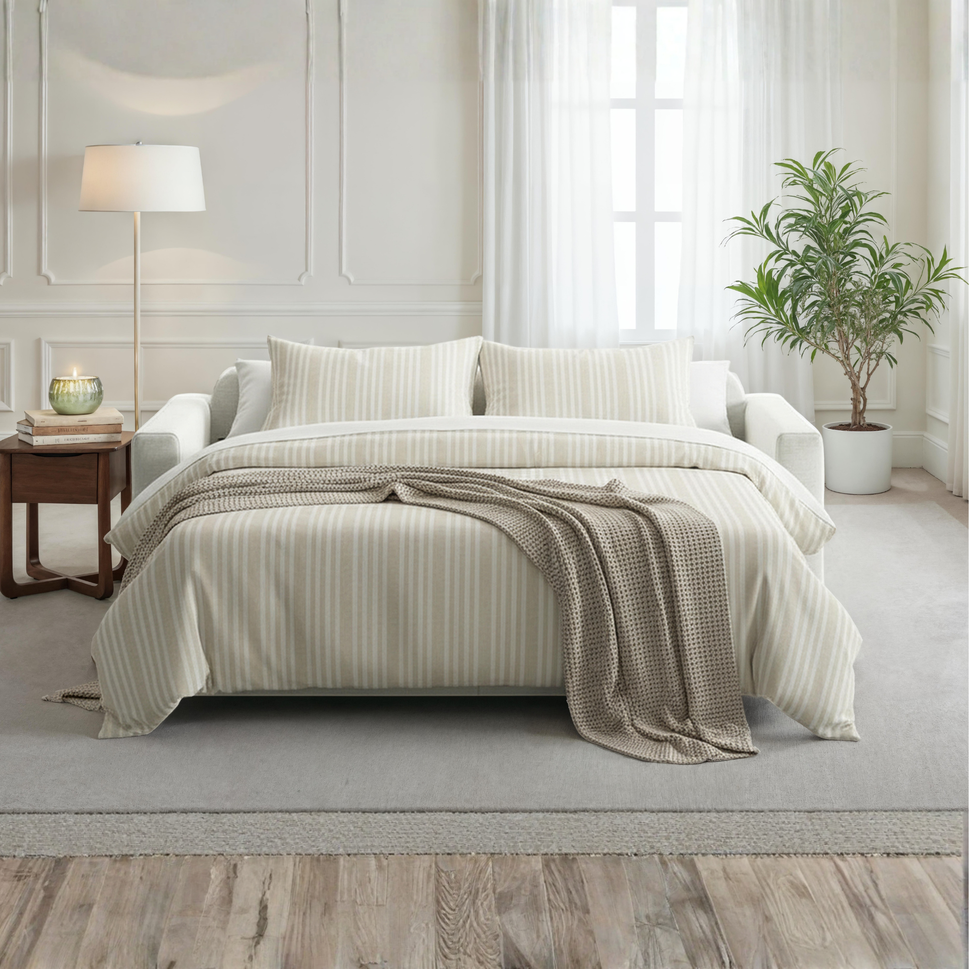Luonto Belton Performance Fabric  Sofa Sleeper with Power & Manual Conversion-comfortdesignfurniture