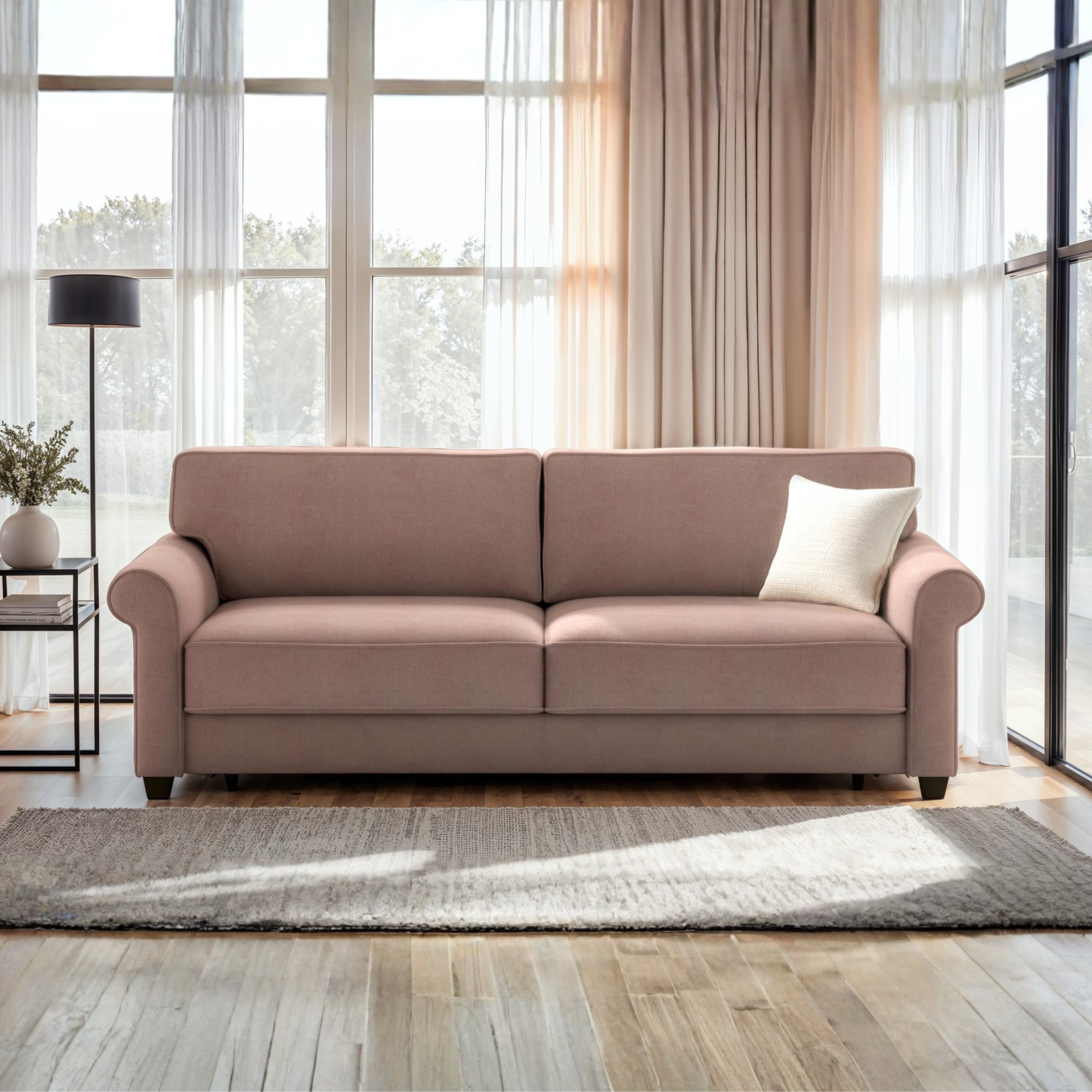 Luonto Casey Fabric Sleeper Sofa With Easy Lift Mechanism