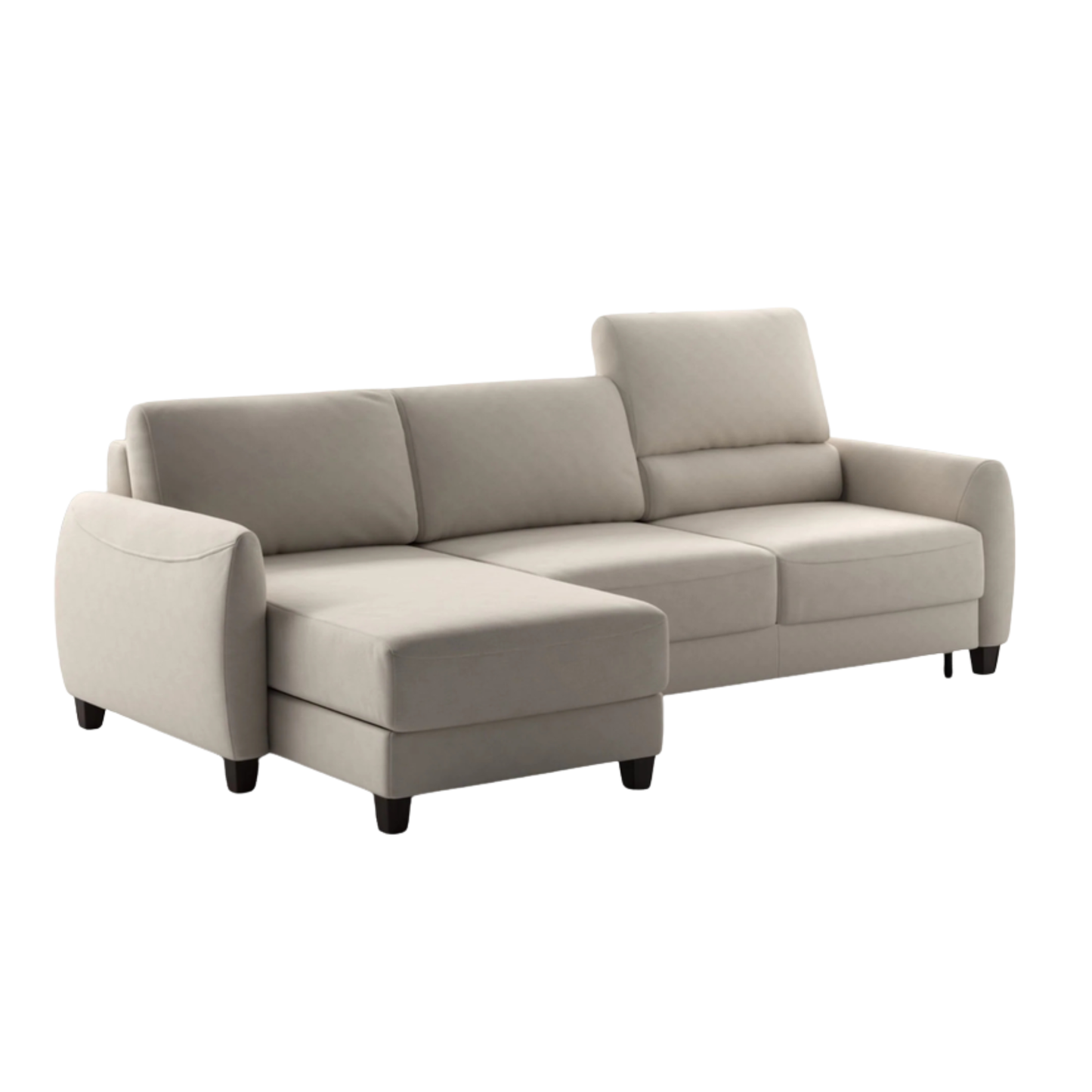Luonto Delta Fabric L-shaped Sectional Sleeper With Storage