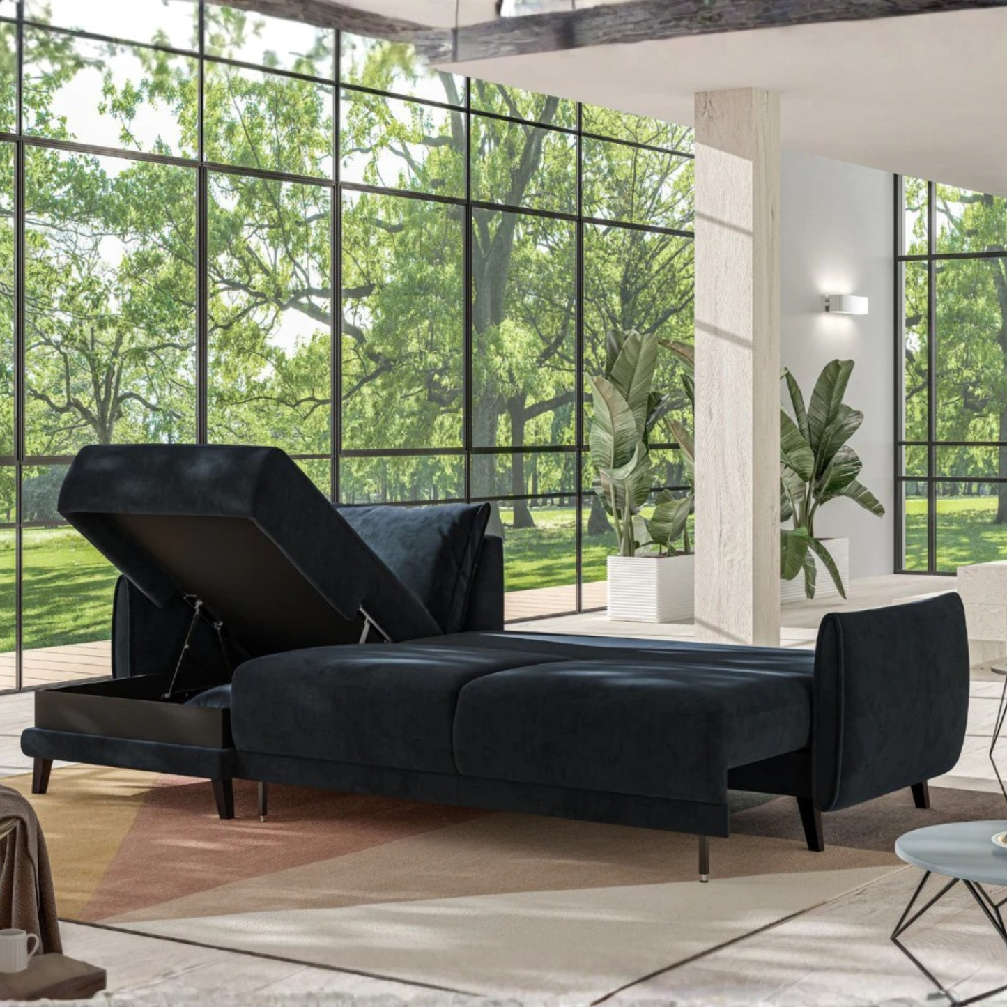 Luonto Dolphin Full XL Sleeper Sofa with Reversible Chaise