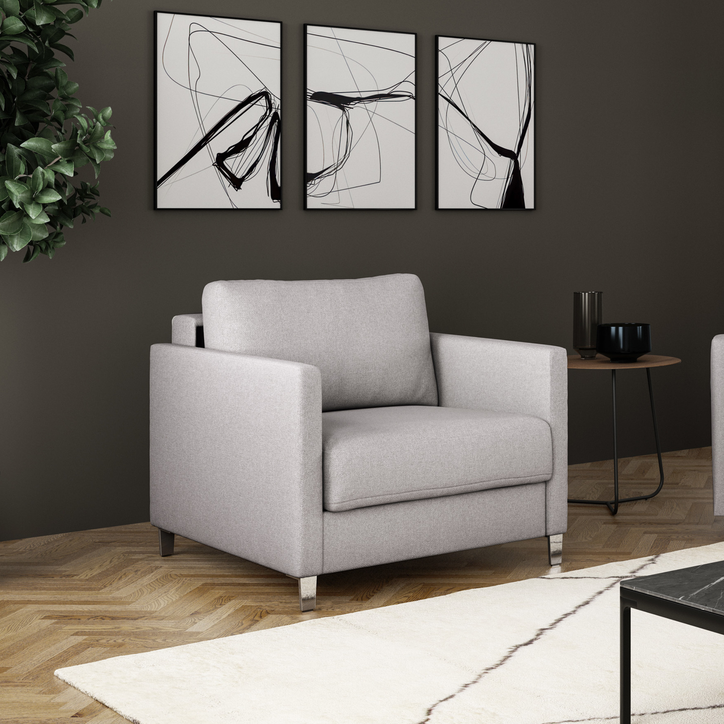 Luonto Elfin Fabric Sleeper Sofa With Nest Function