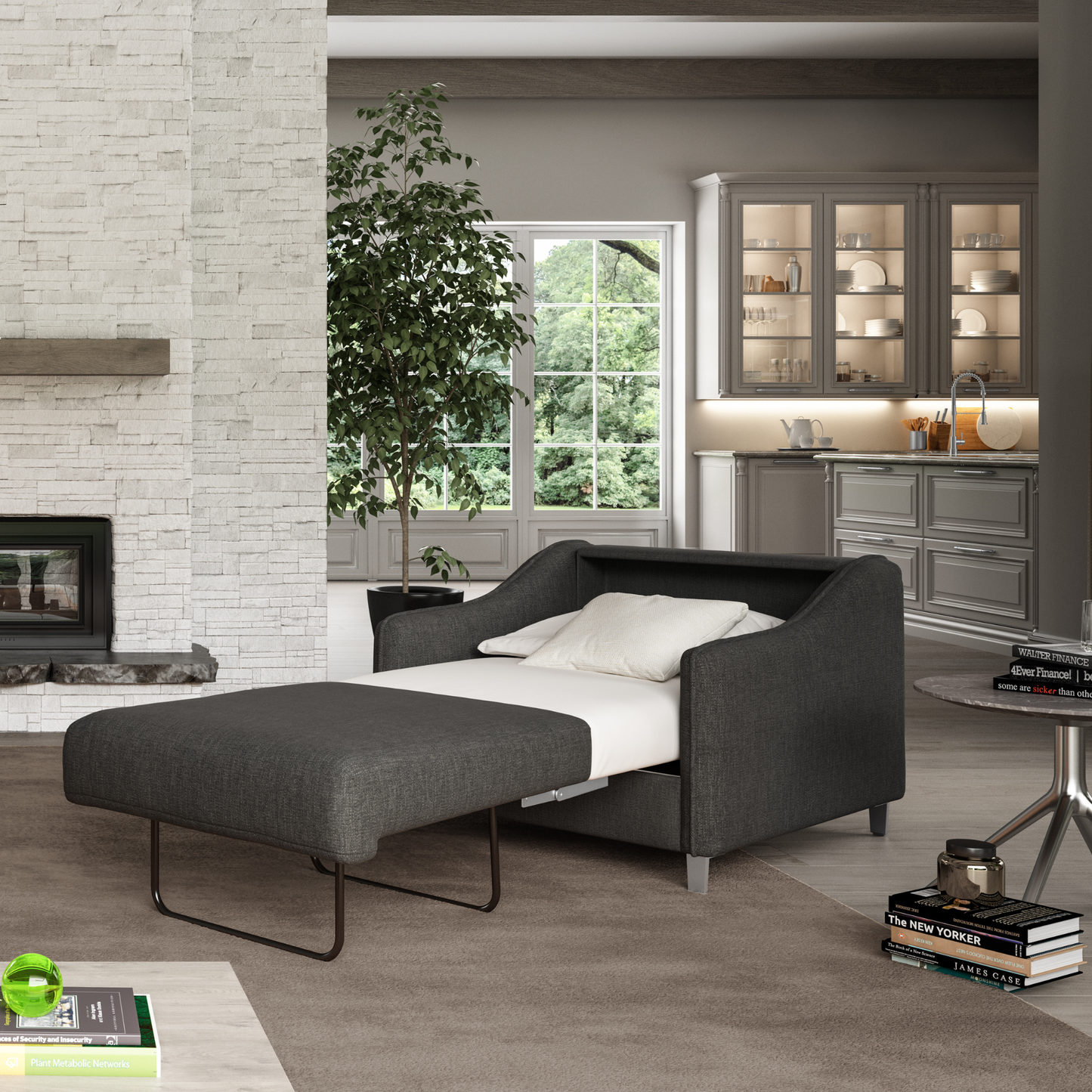 Luonto Ethos Fabric Sleeper Sofa With Nest Mechanism