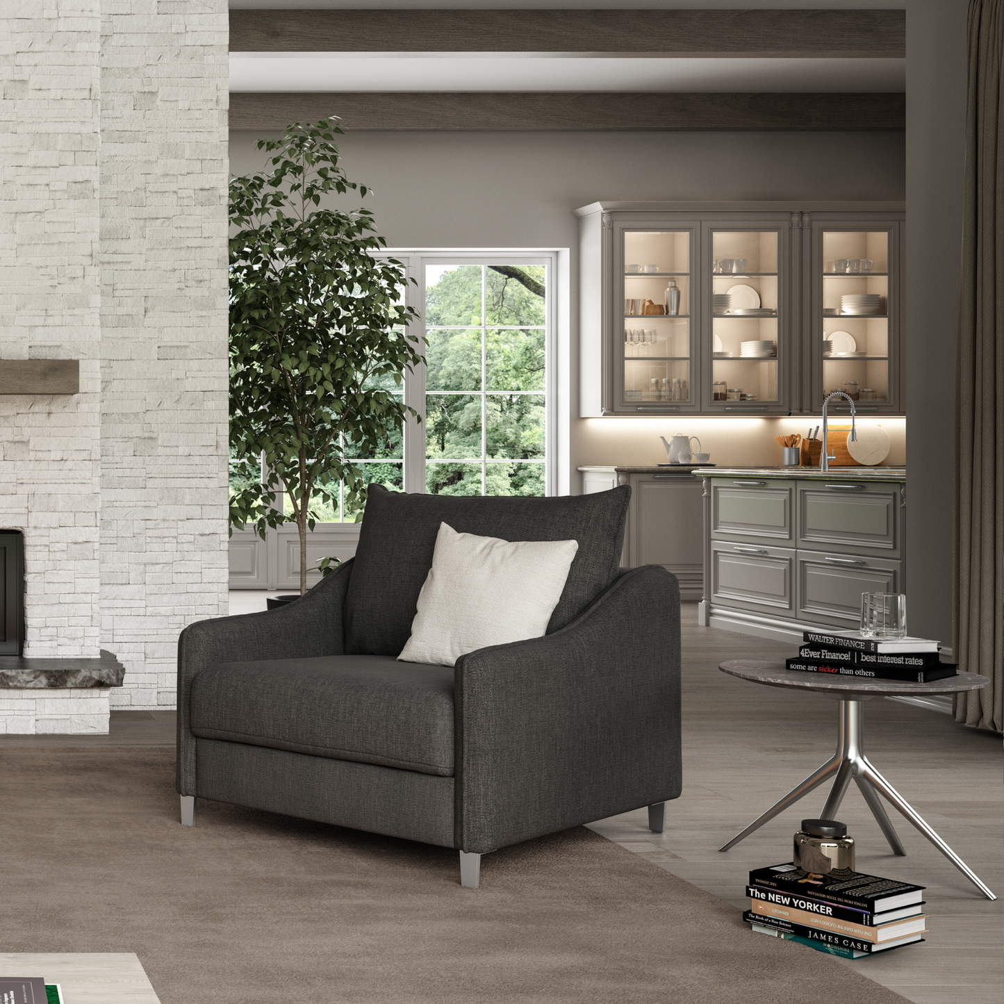 Luonto Ethos Fabric Sleeper Sofa With Nest Mechanism