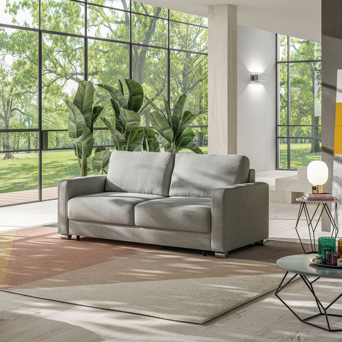 Luonto Hampton Fabric Sleeper Sofa with Hybrid Function