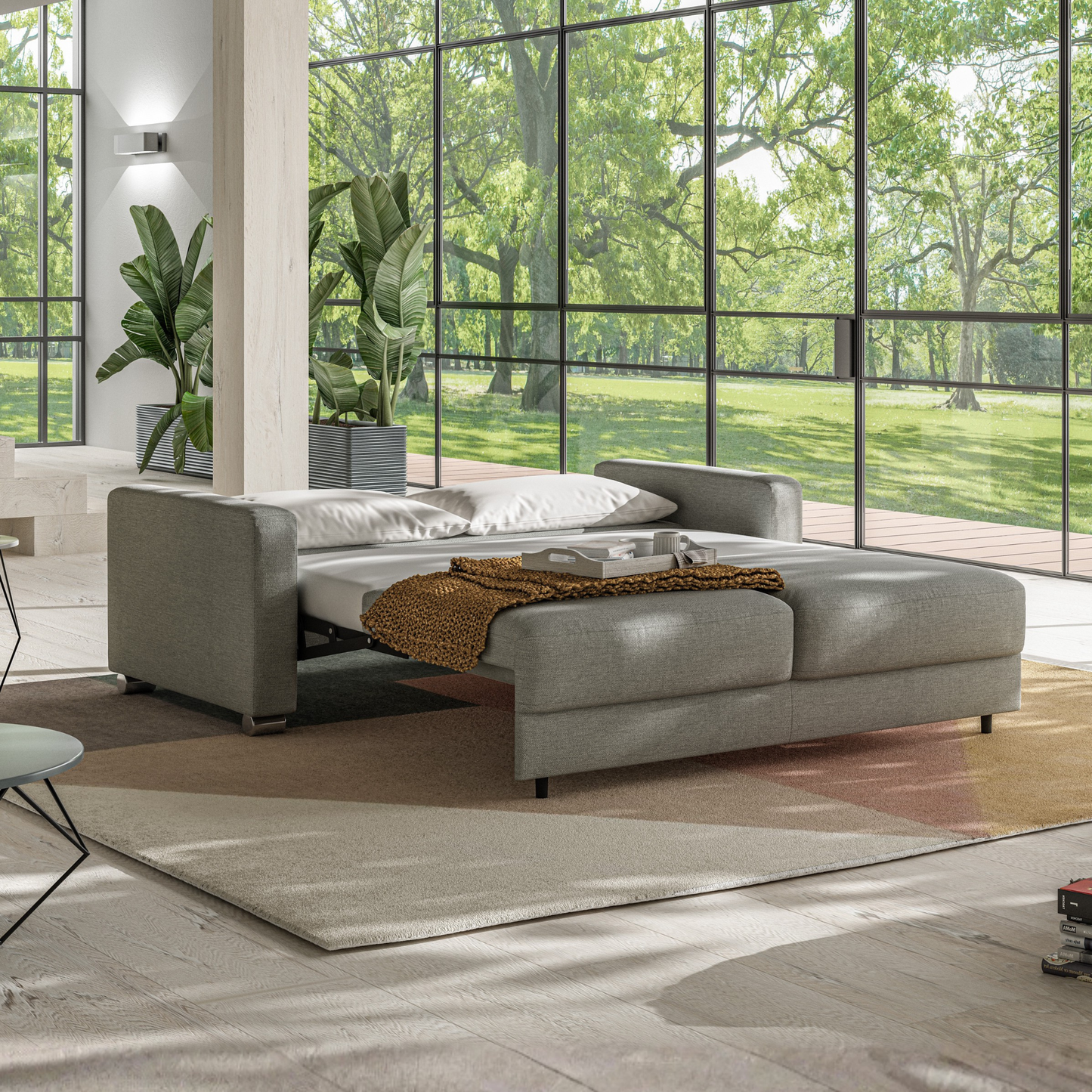 Luonto Hampton Fabric Sleeper Sofa with Hybrid Function