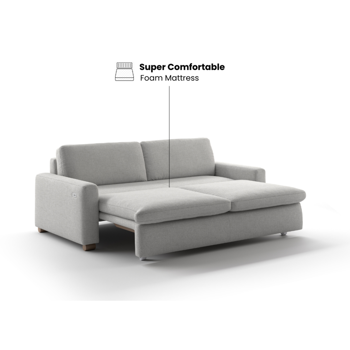 Luonto Kai Power Full Sleeper Sofa with Electric Slide Function & Adjustable Comfort