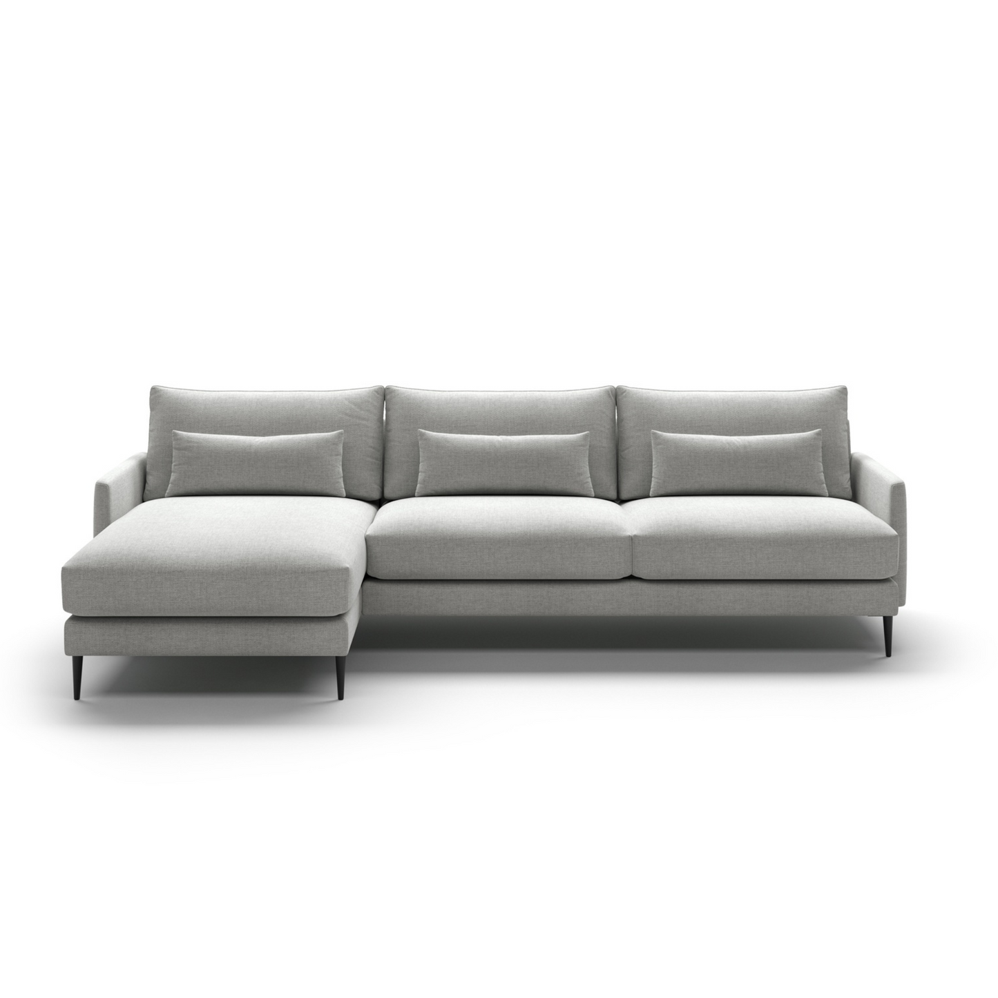 Luonto Liam Fabric Sectional Sofa With Reversible Chaise-ComfortDeisgn