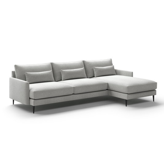 Luonto Liam Fabric Sectional Sofa With Reversible Chaise-ComfortDeisgn