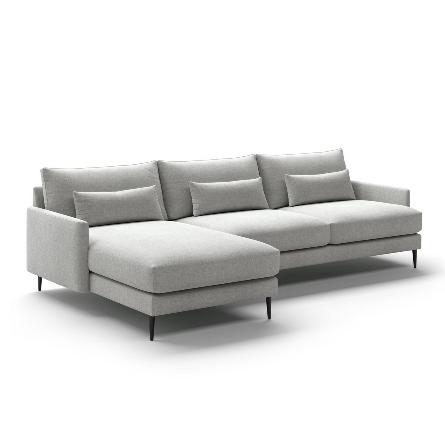Luonto Liam Fabric Sectional Sofa With Reversible Chaise-ComfortDeisgn