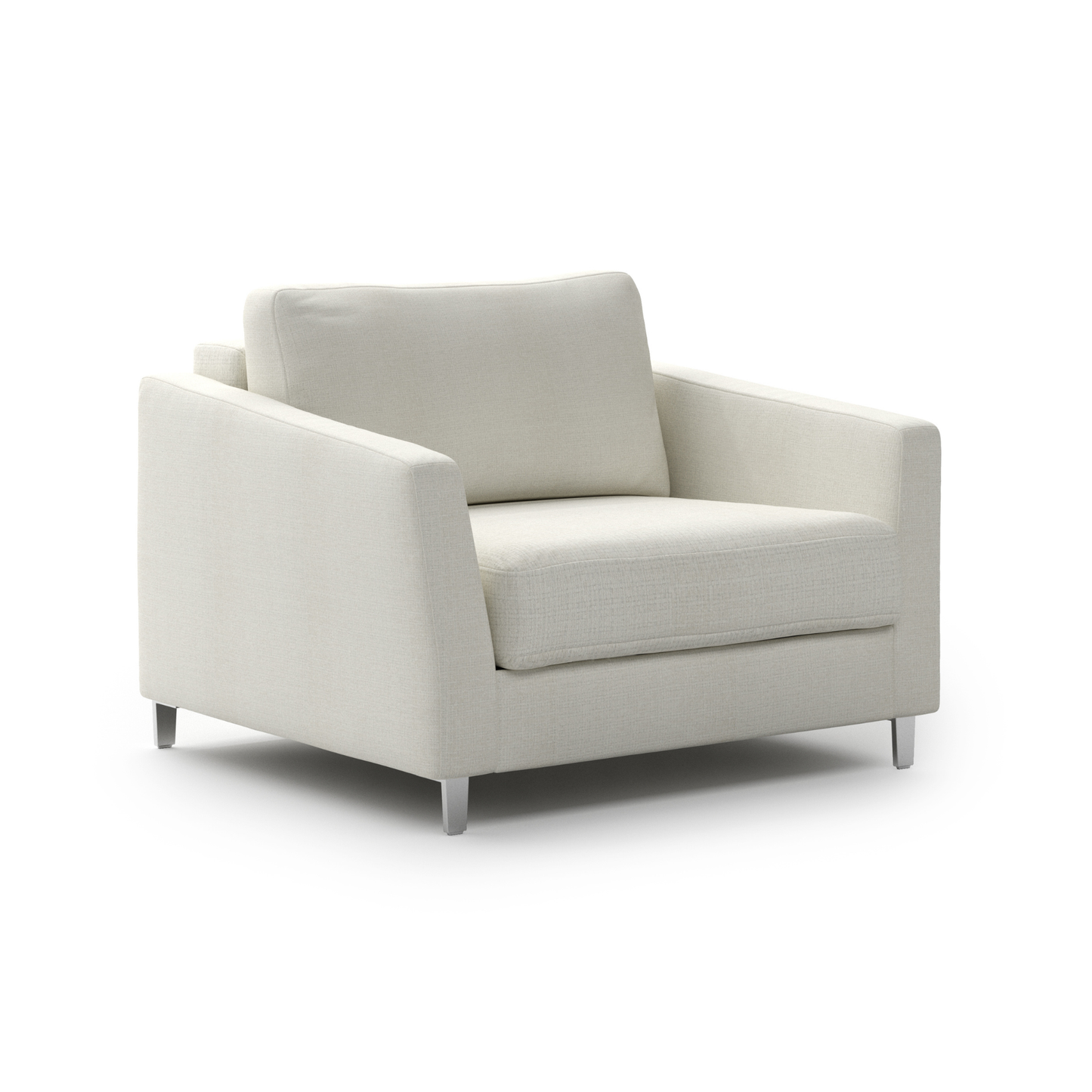 Luonto Monika Fabric Sleeper Sofa With Wood & Chrome Legs