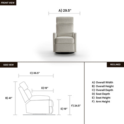 Luonto Track Fabric Power and Manual Recliner Chair