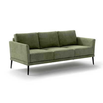 Luonto Viola 3-Seater Scandinavian Fabric Sofa With Durable Wood Frame