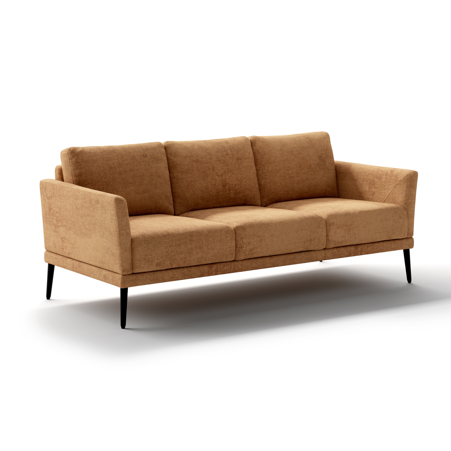 Luonto Viola 3-Seater Scandinavian Fabric Sofa With Durable Wood Frame