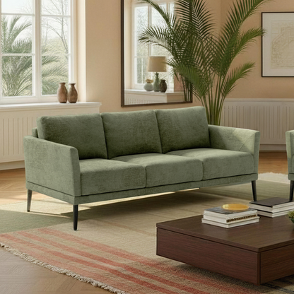 Luonto Viola 3-Seater Scandinavian Fabric Sofa With Durable Wood Frame