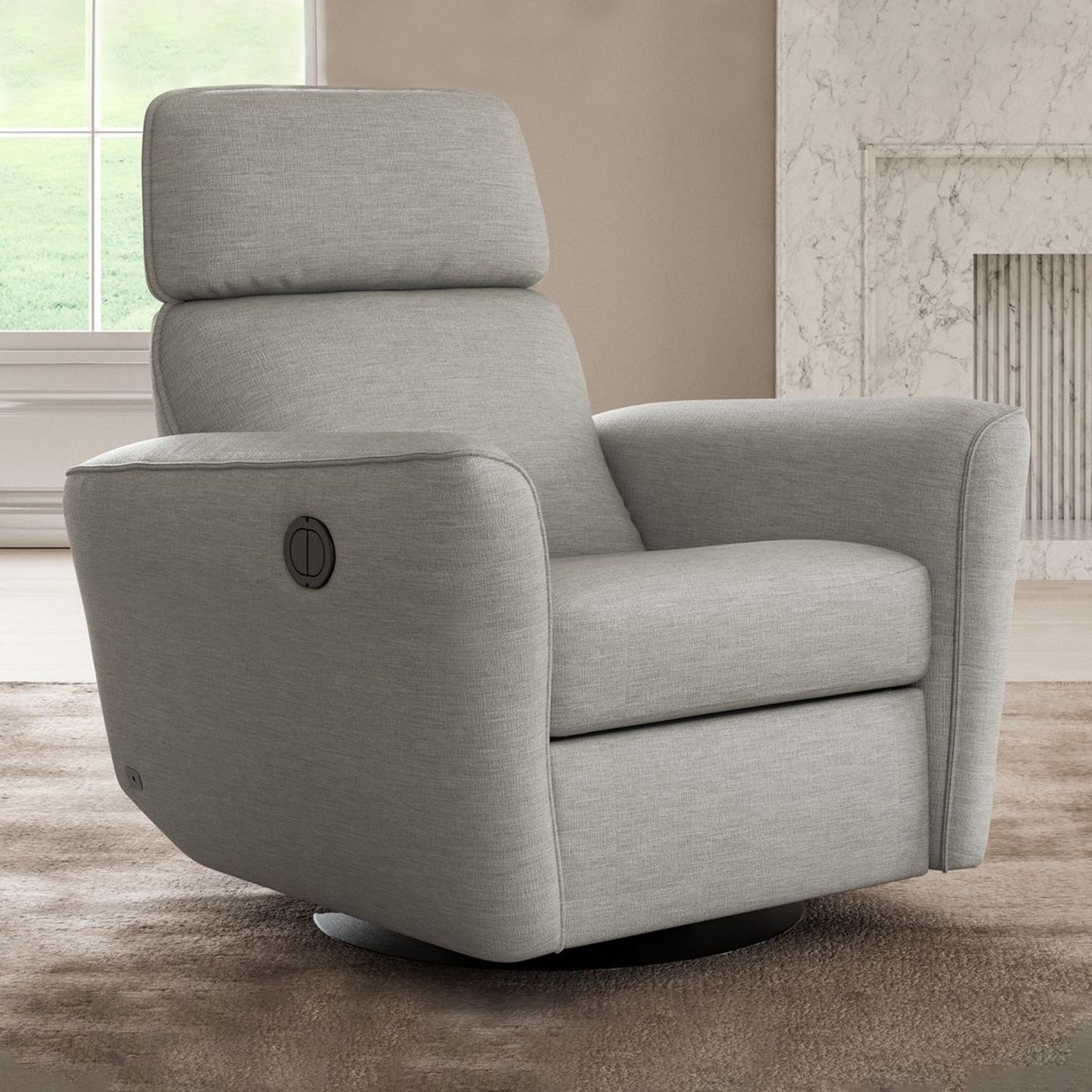 Luonto Welted Fabric Power and Manual Recliner Chair