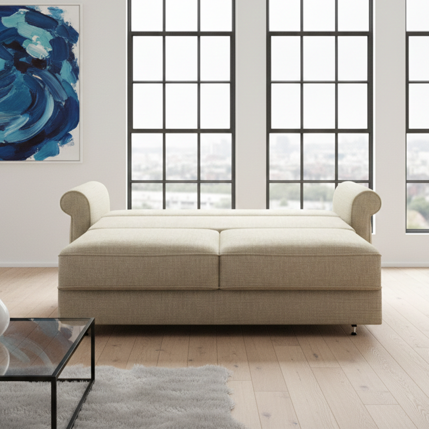 Luonto Willow Fabric Sleeper Sofa With Hybrid Deluxe mechanism