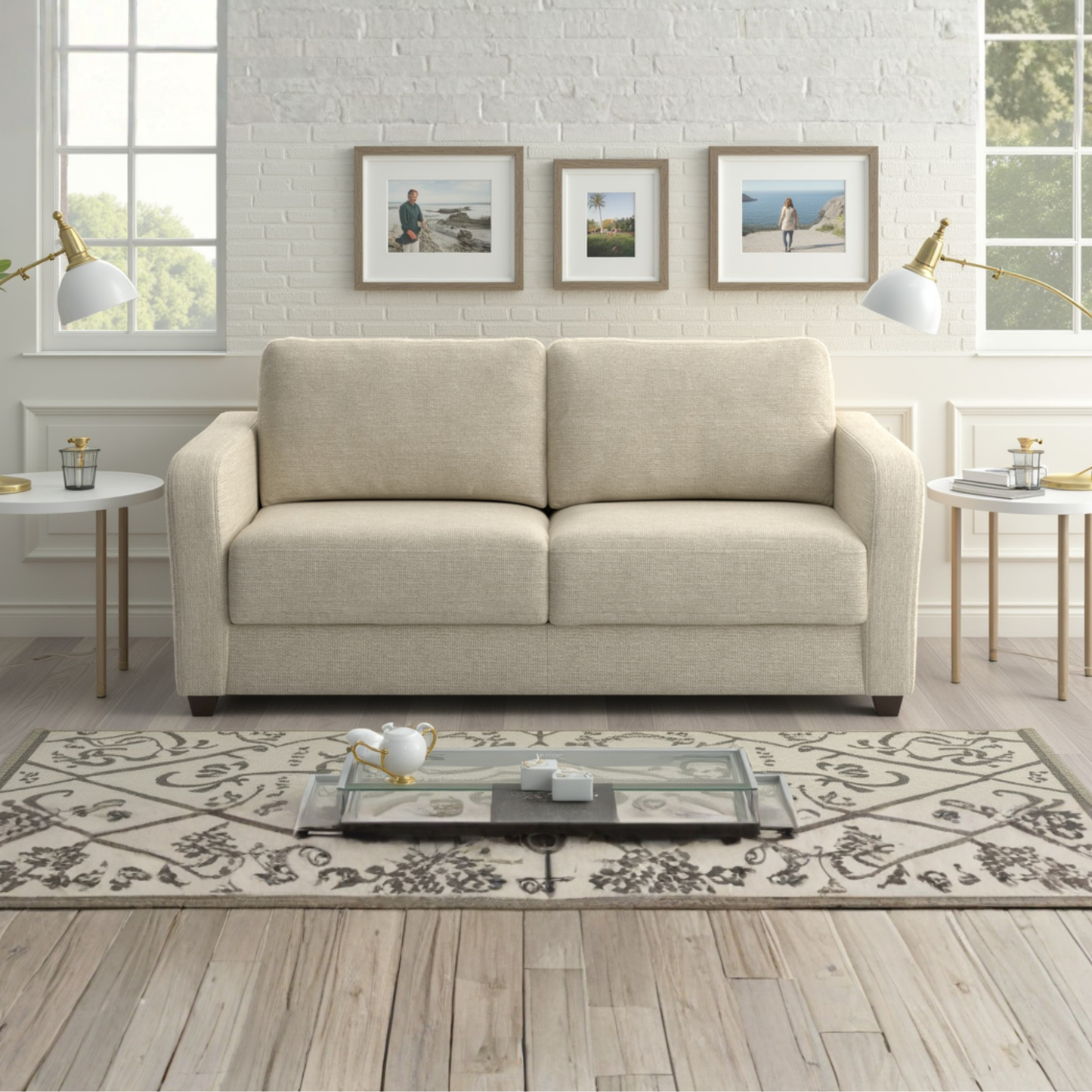 Luonto Aspen Fabric Sleeper Sofa With Nest Function