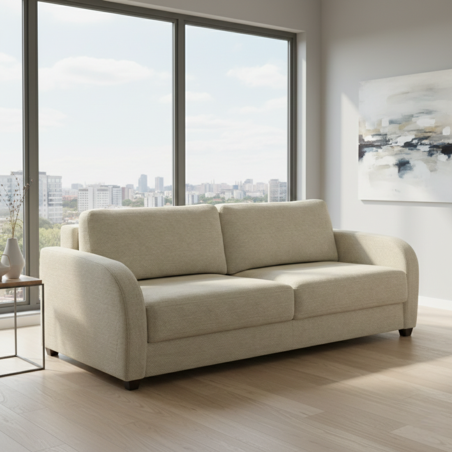 Luonto Aspen Fabric Sleeper Sofa With Nest Function