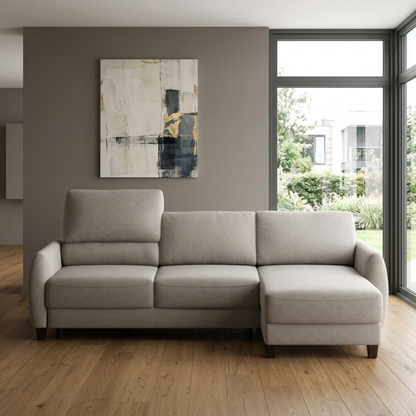 Luonto Delta Fabric L-shaped Sectional Sleeper With Storage