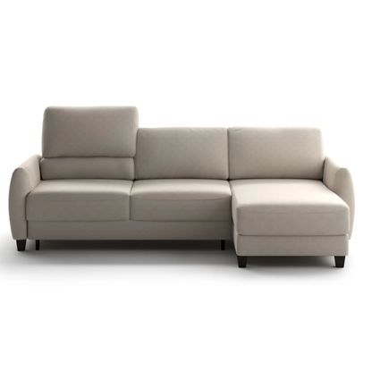 Luonto Delta Fabric L-shaped Sectional Sleeper With Storage