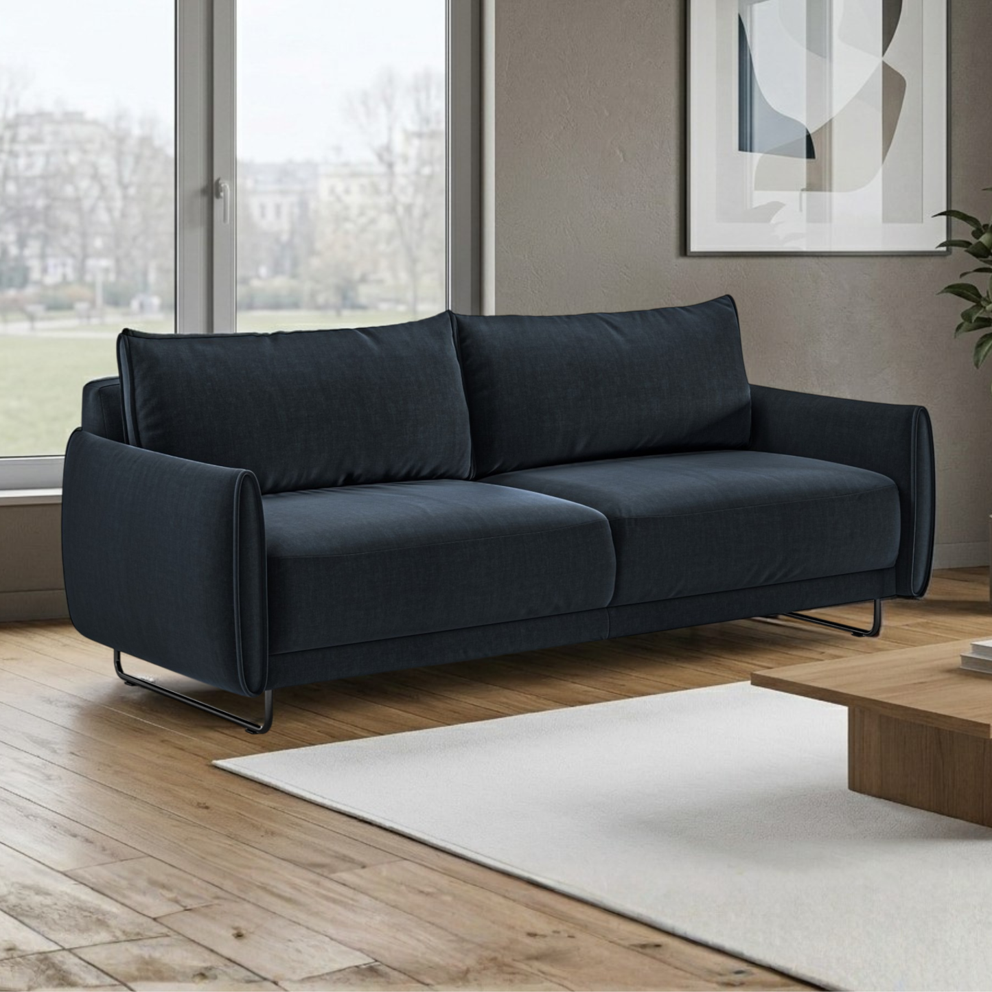 Luonto Dolphin Full XL Sleeper Sofa with Reversible Chaise