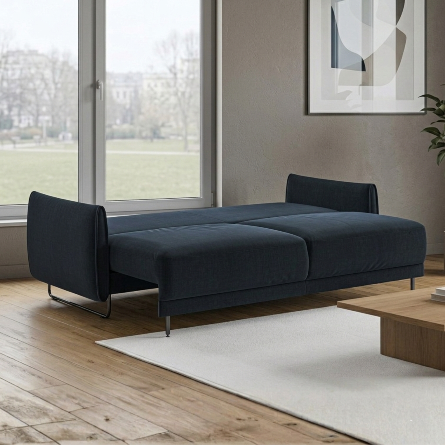Luonto Dolphin Full XL Sleeper Sofa with Reversible Chaise