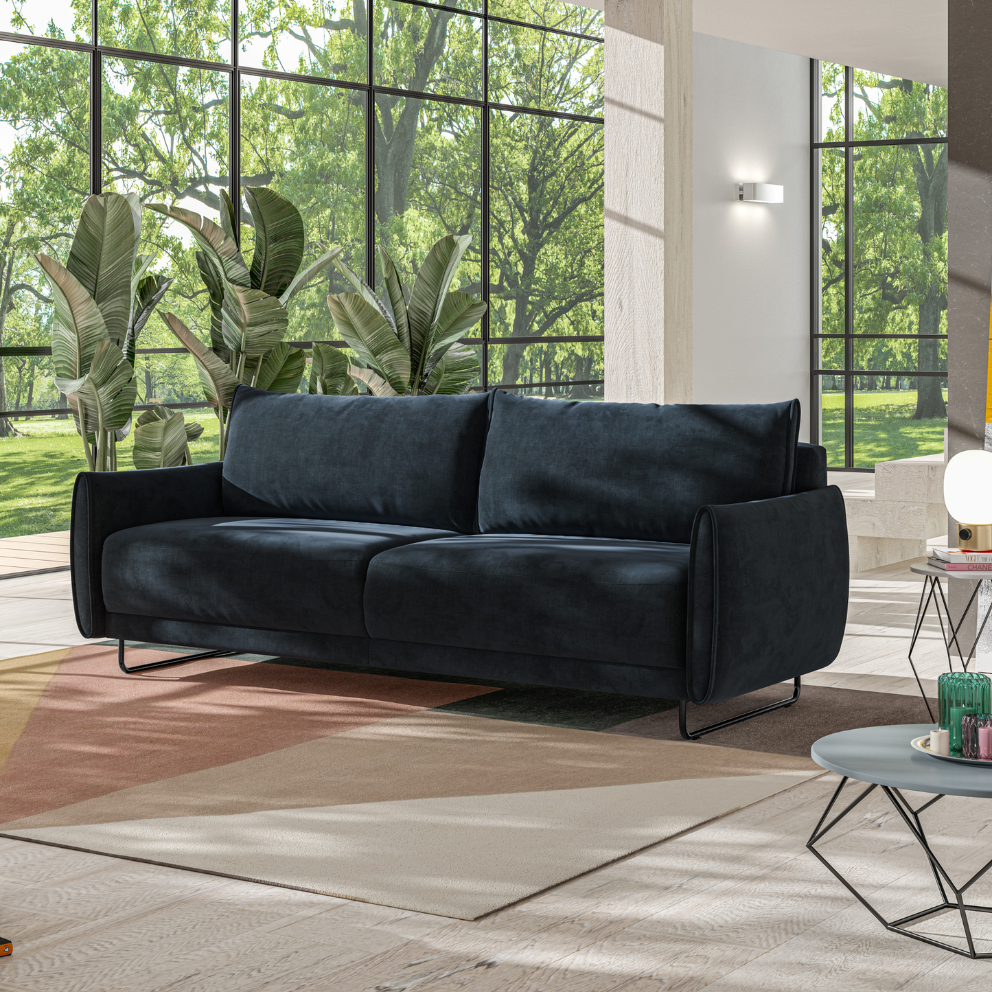 Luonto Dolphin Full XL Sleeper Sofa with Reversible Chaise