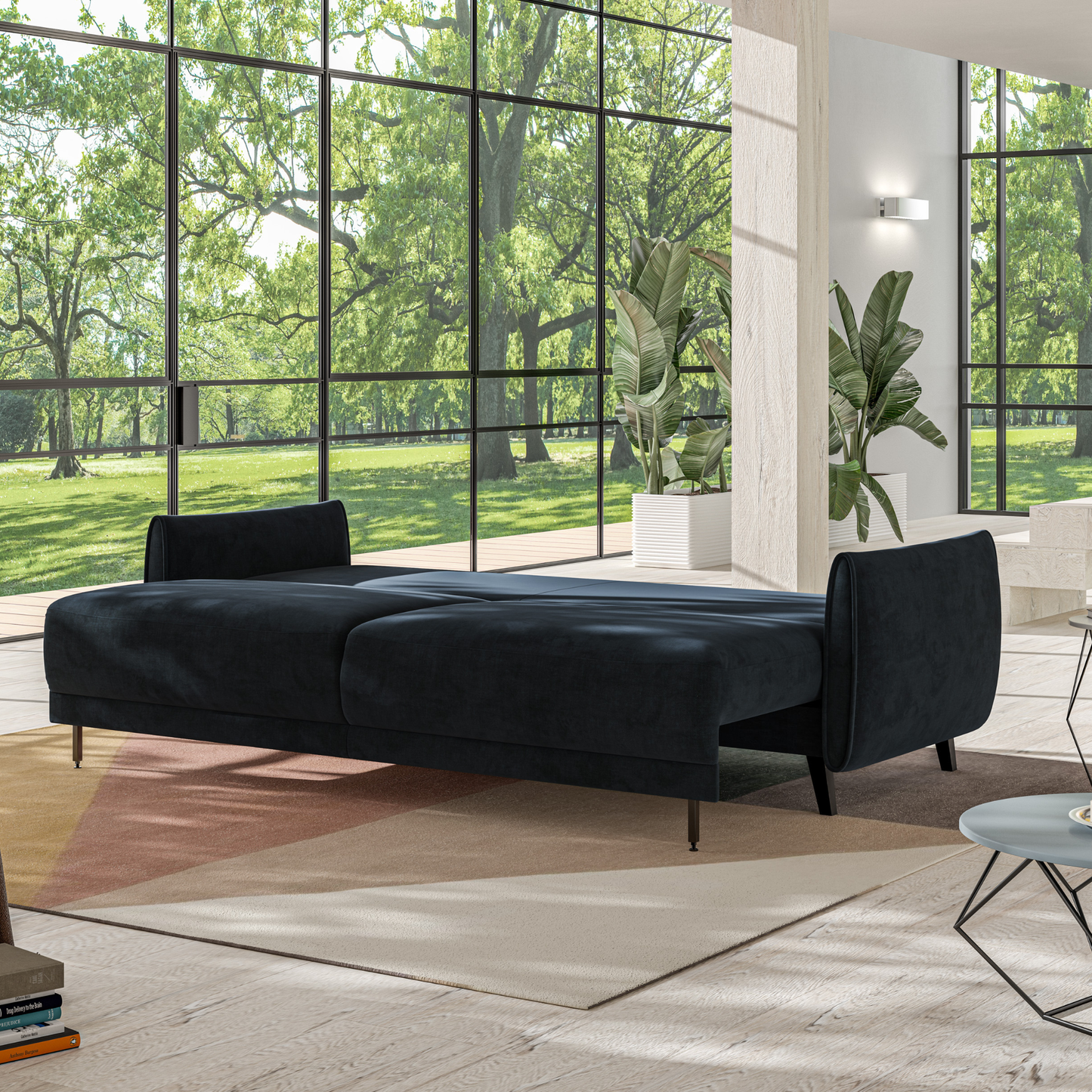 Luonto Dolphin Full XL Sleeper Sofa with Reversible Chaise