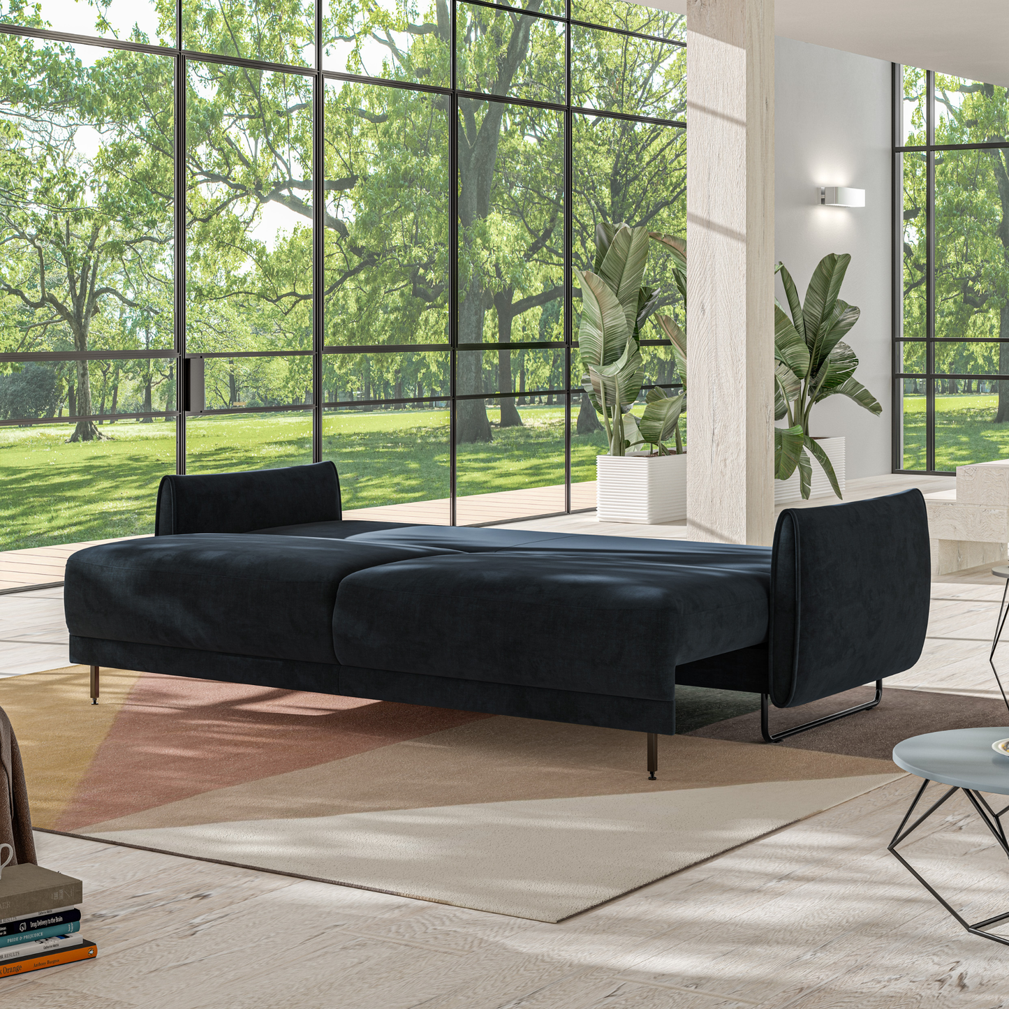 Luonto Dolphin Full XL Sleeper Sofa with Reversible Chaise
