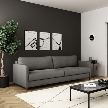 Luonto Elfin Fabric Sleeper Sofa With Nest Function