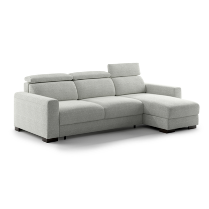 Luonto Elliot Fabric Reversible Chaise Sleeper Sectional Sofa (King/Queen)