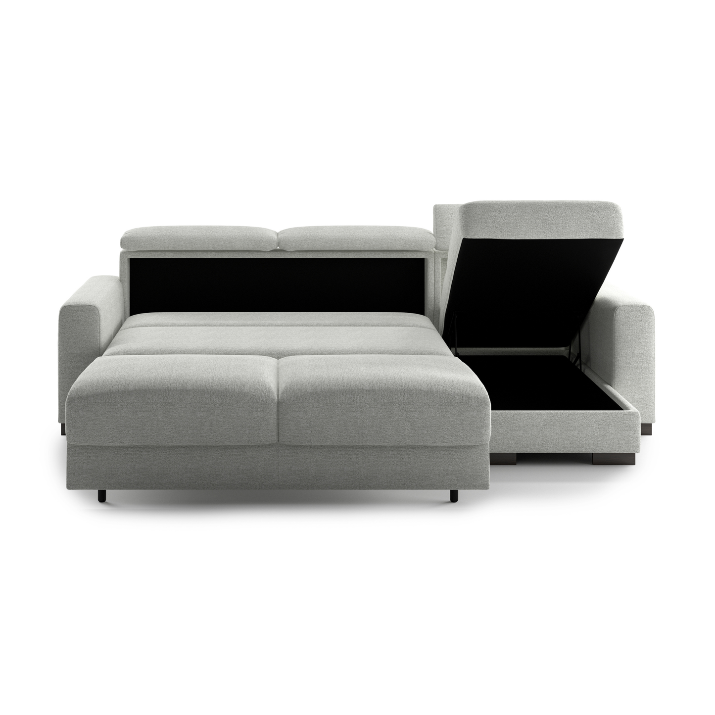 Luonto Elliot Fabric Reversible Chaise Sleeper Sectional Sofa (King/Queen)-comfortdesignfurniture