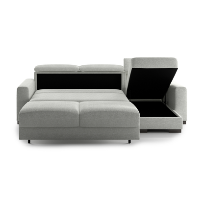 Luonto Elliot Fabric Reversible Chaise Sleeper Sectional Sofa (King/Queen)-comfortdesignfurniture