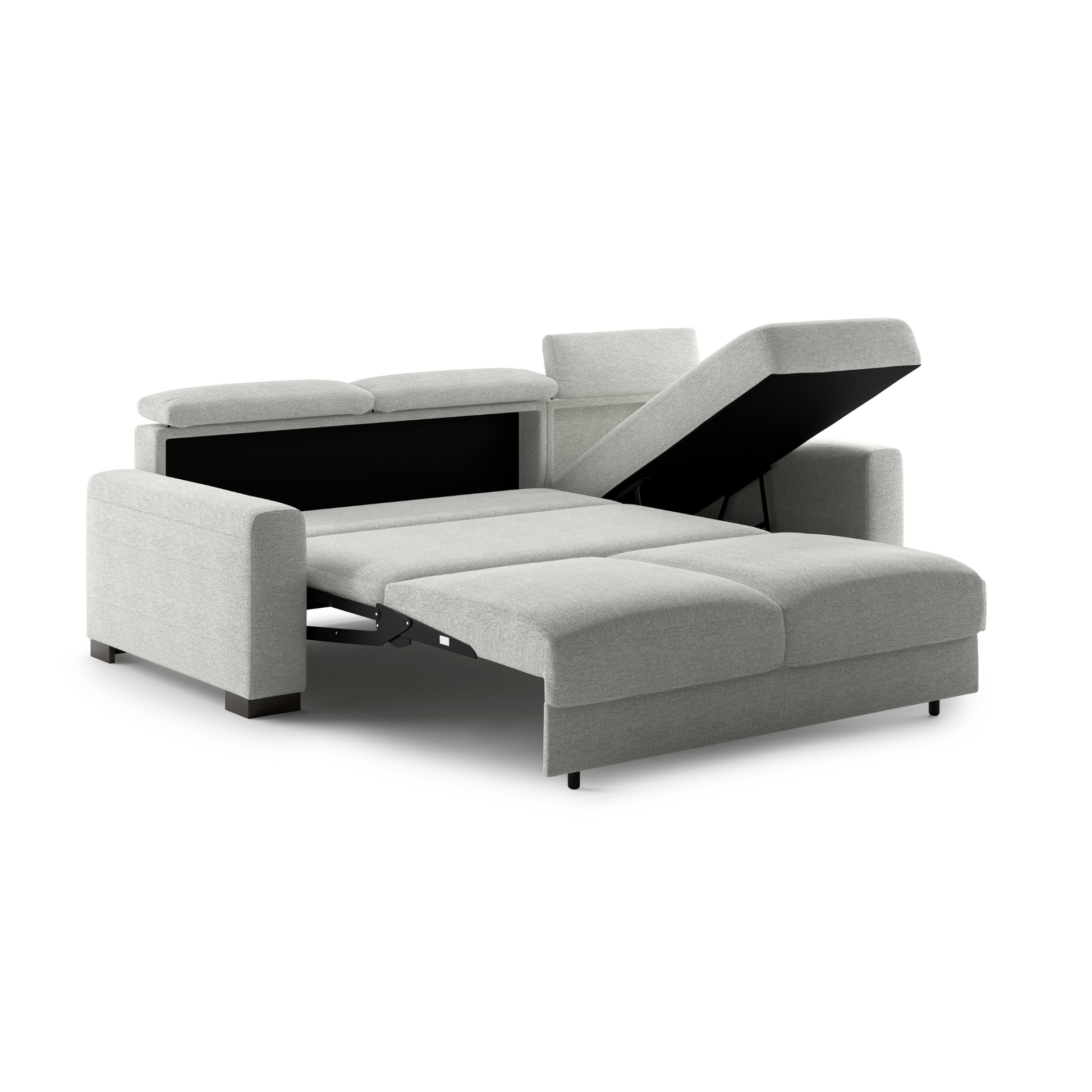 Luonto Elliot Fabric Reversible Chaise Sleeper Sectional Sofa (King/Queen)-comfortdesignfurniture