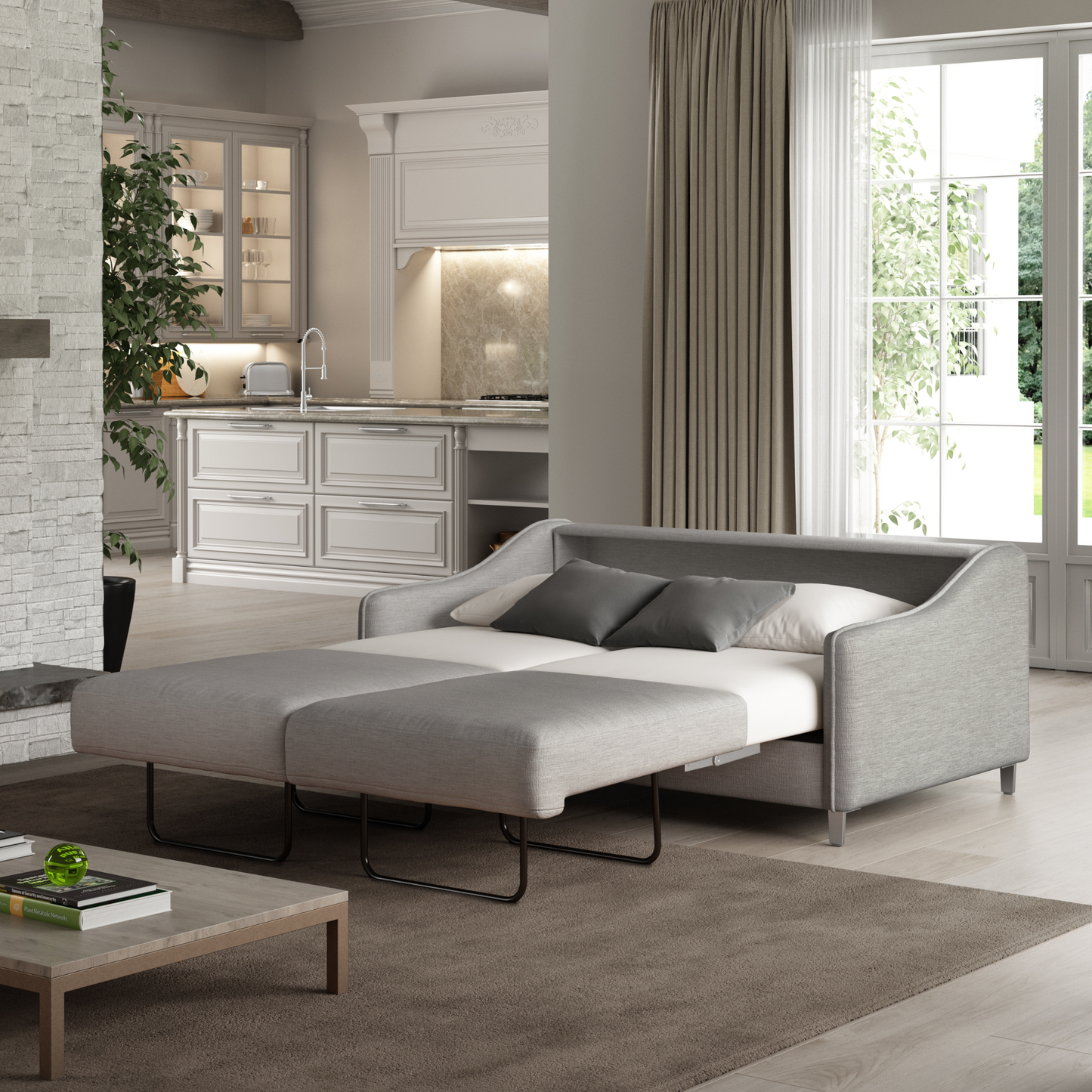 Luonto Ethos Fabric Sleeper Sofa With Nest Mechanism