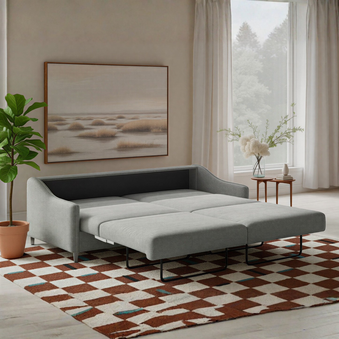 Luonto Ethos Fabric Sleeper Sofa With Nest Mechanism